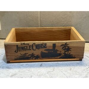 Limited Edition Collectable Disney Jungle Cruise Wooden Grape Crate Rustic Decor